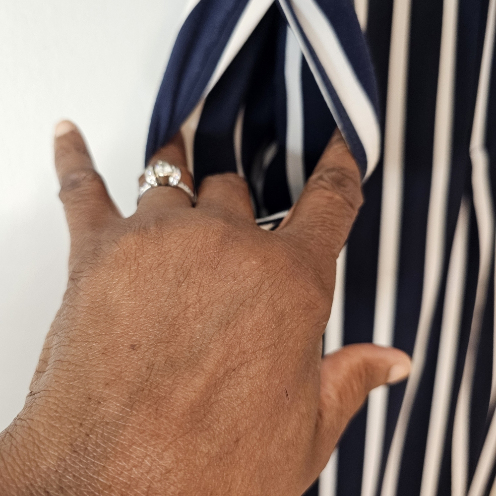 Zara Black and White Striped Wide Leg Pants - Picture 5 of 9
